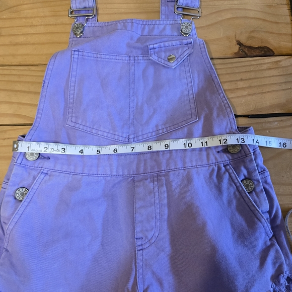 BDG Women's Purple Short Overalls - Picture 3 of 7